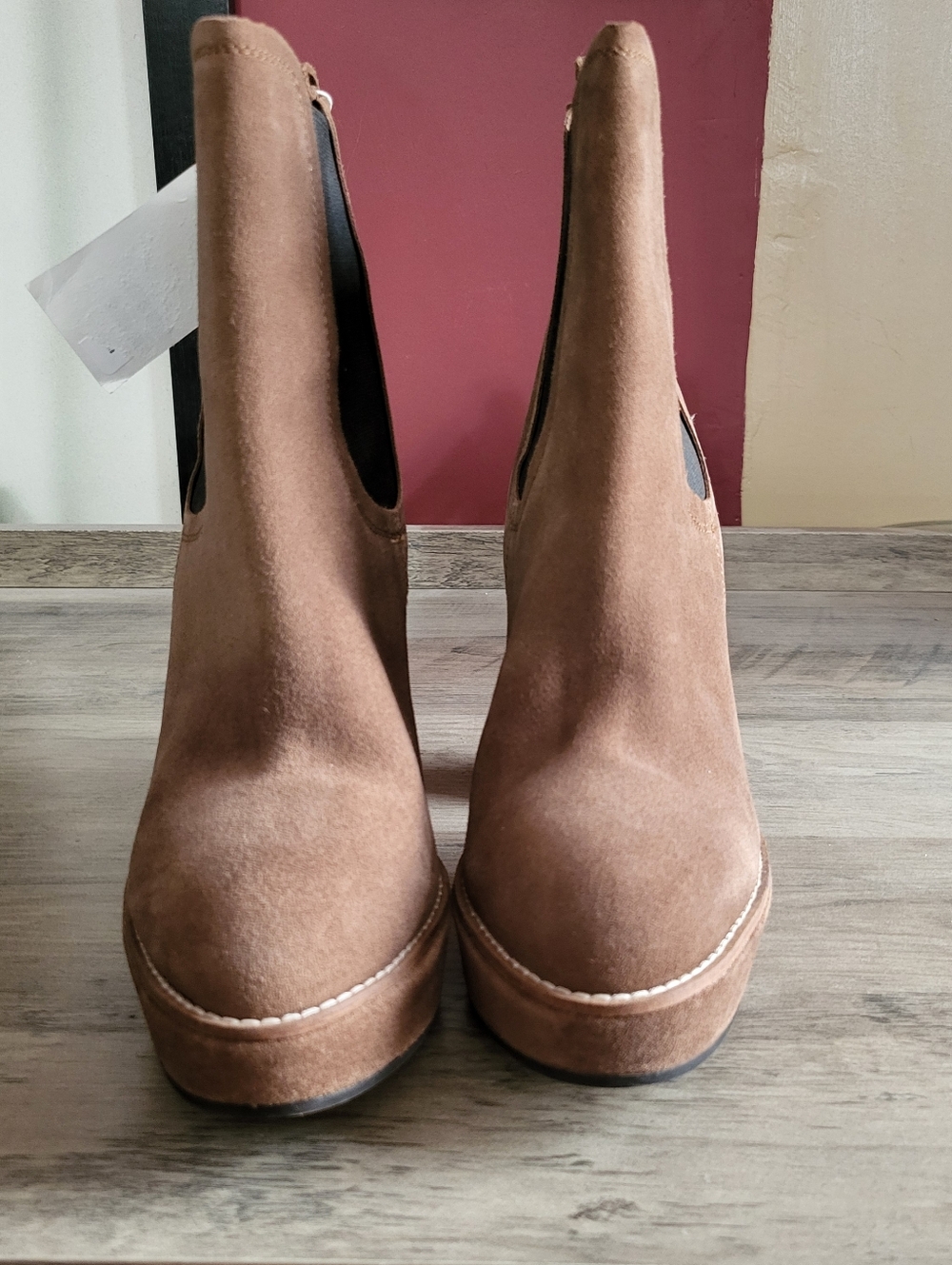 NWT H&M SUEDE ANKLE BOOTS SLIP ON SIZE 8 - Picture 5 of 9